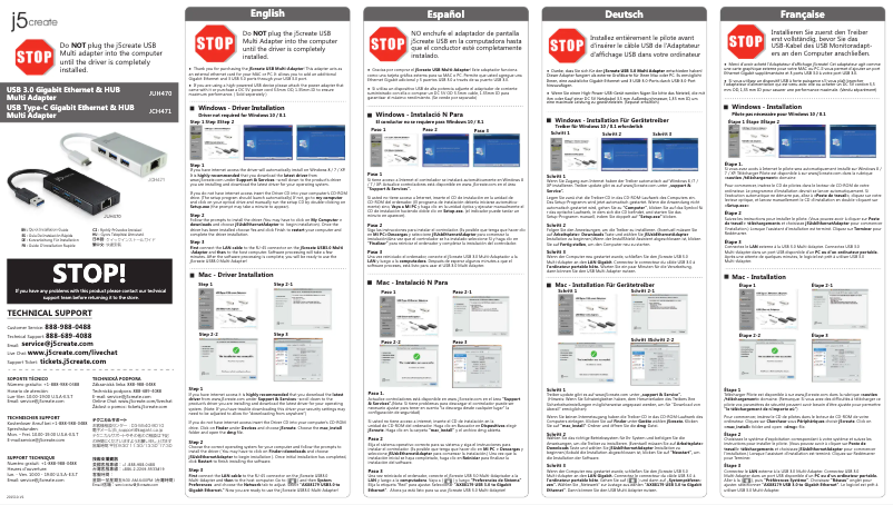 Page n°1 - Manuel utilisateur j5create JCH471