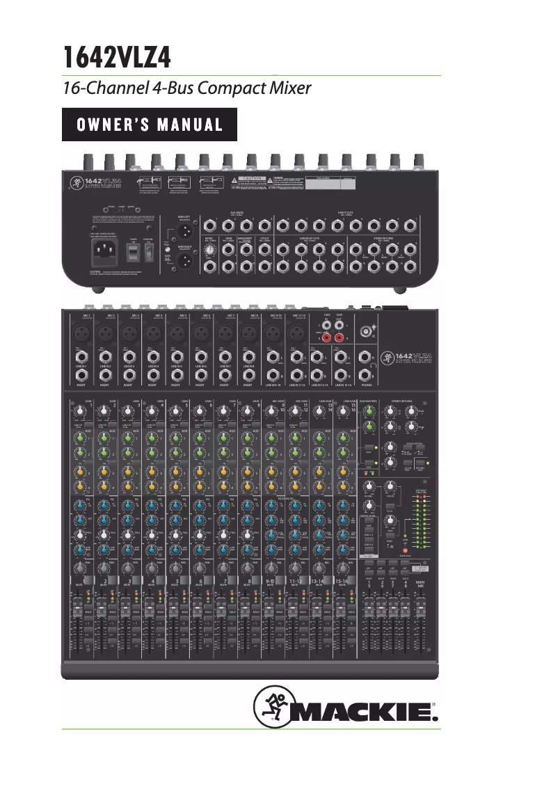 Image de la première page du manuel de l'appareil 1642VLZ4