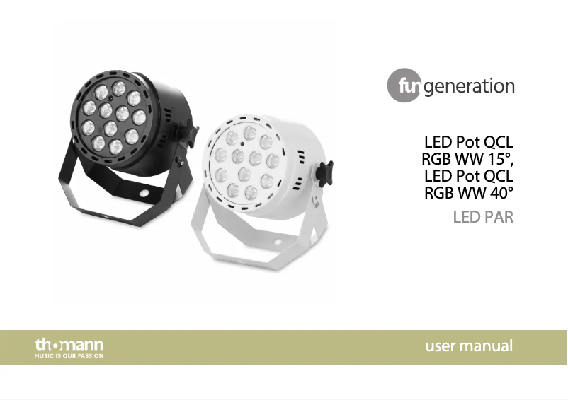 Image de la première page du manuel de l'appareil LED Pot QCL 40°