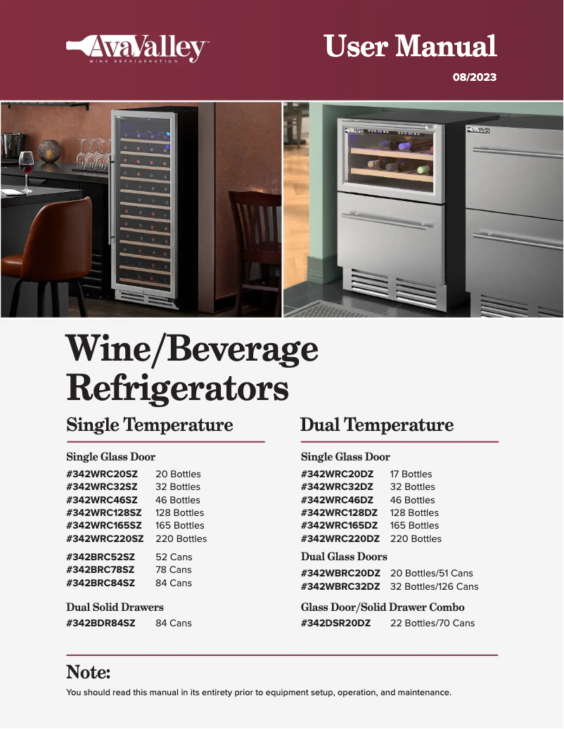 Page 1 de la notice Manuel utilisateur AvaValley SRW-36DR