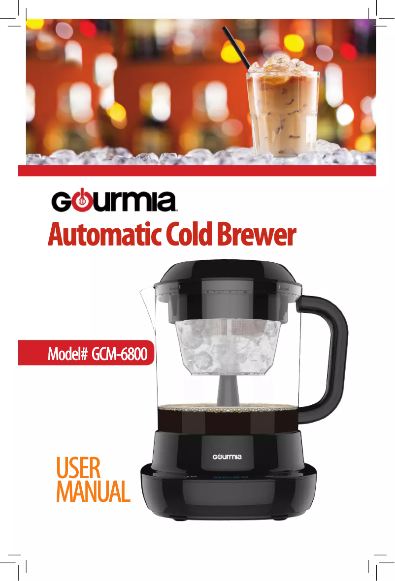 Page n°1 - Manuel utilisateur Gourmia GCM6800