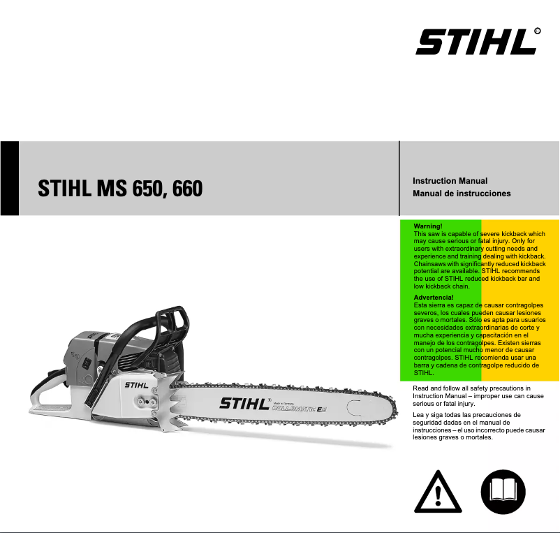 Page n°1 - Manuel utilisateur Stihl MS 650