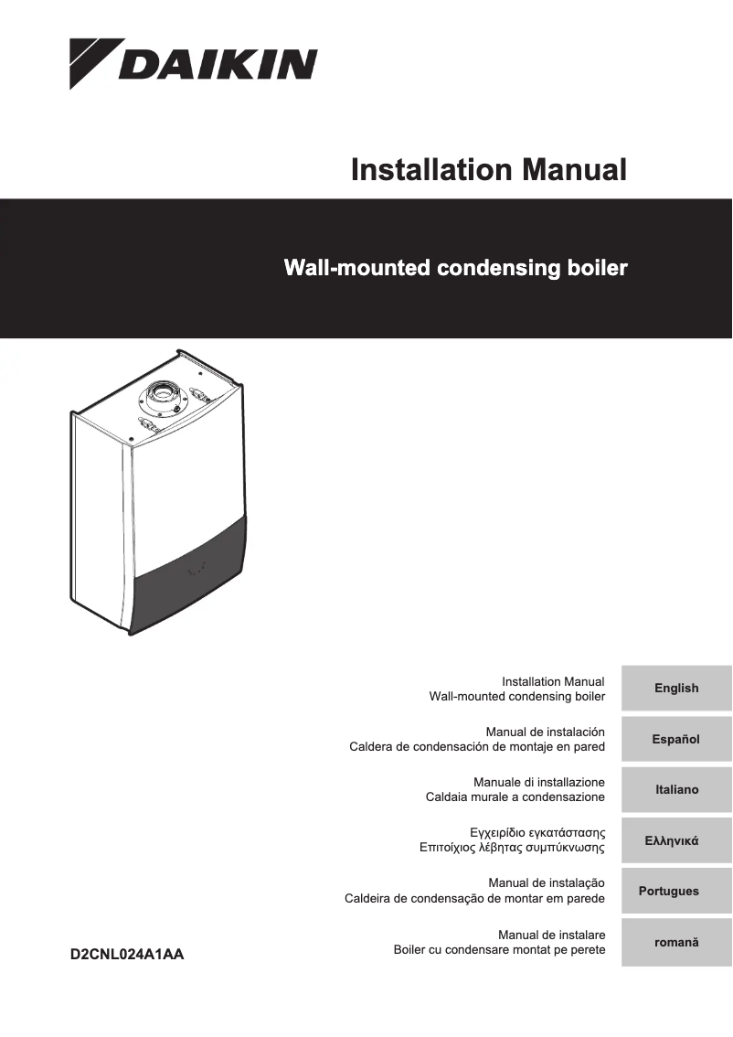 Image de la première page du manuel de l'appareil D2CNL024A1AA