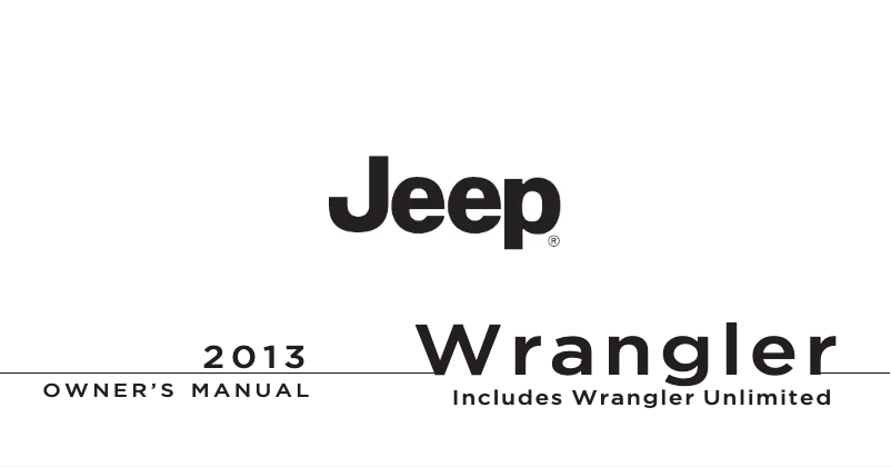 Page 1 de la notice Manuel utilisateur Jeep Wrangler Unlimited (2013)
