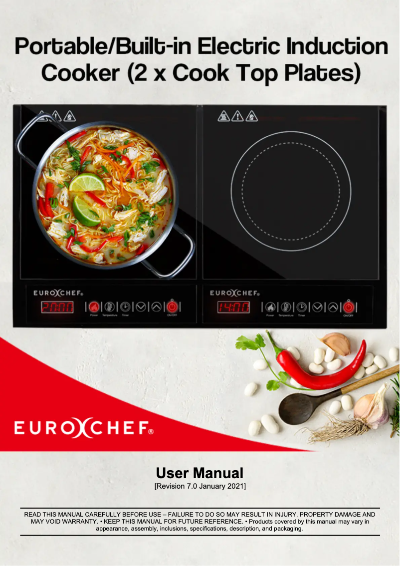 Page n°1 - Manuel utilisateur Eurochef EUC-IN28S