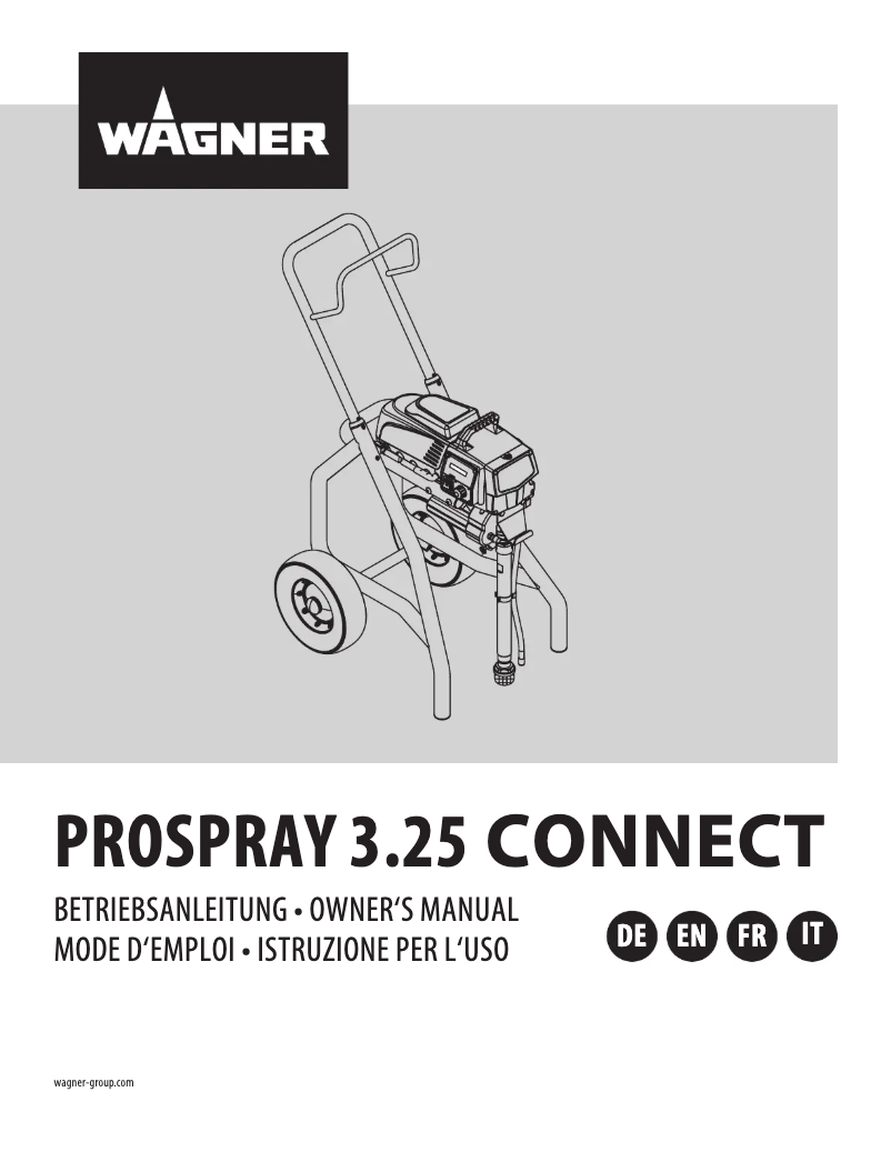 Page 1 de la notice Manuel utilisateur Wagner ProSpray 3.25 Connect