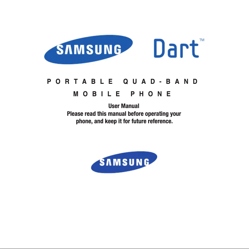 Page n°1 - Manuel utilisateur Samsung Dart