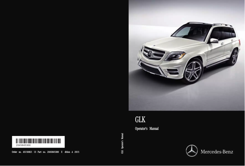 Image de la première page du manuel de l'appareil GLK Suv (2015)