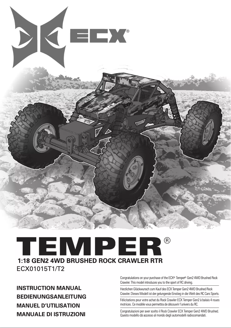 Page 1 de la notice Manuel utilisateur ECX Temper