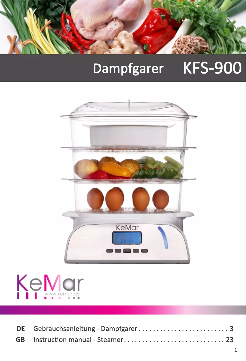 Page n°1 - Manuel utilisateur KeMar KFS-900