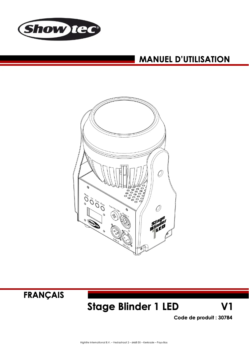 Page 1 de la notice Manuel utilisateur Showtec Stage Blinder 1 LED
