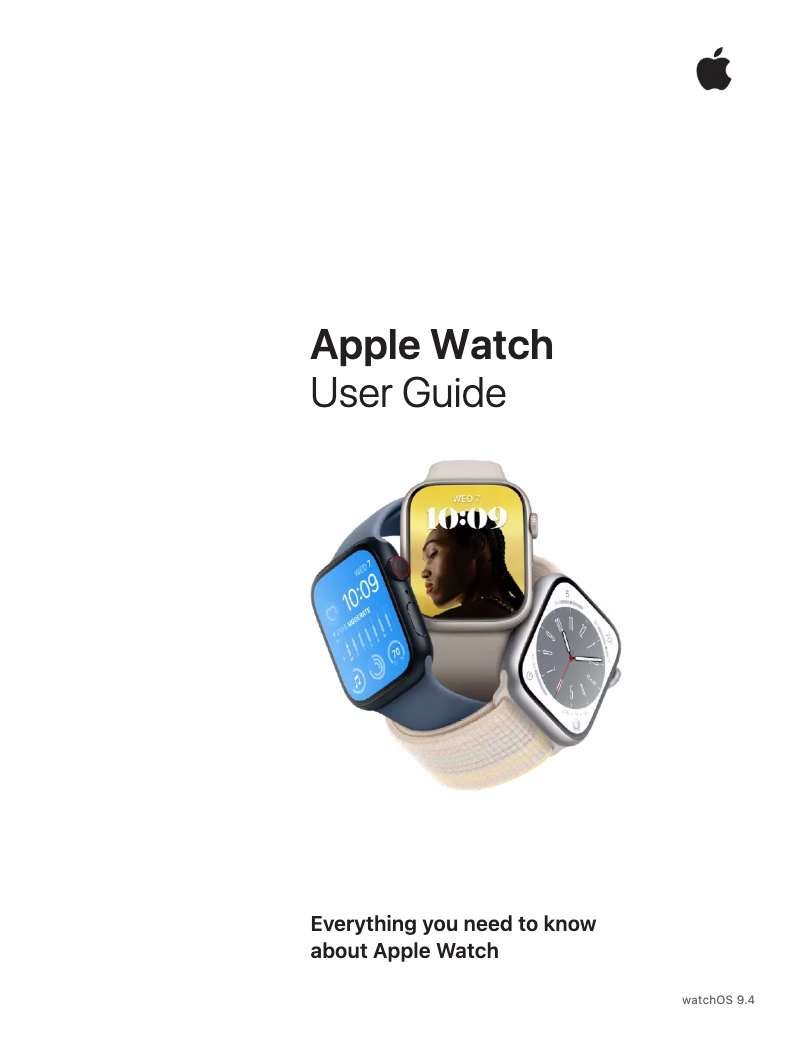 Page 1 de la notice Manuel utilisateur Apple Watch 9