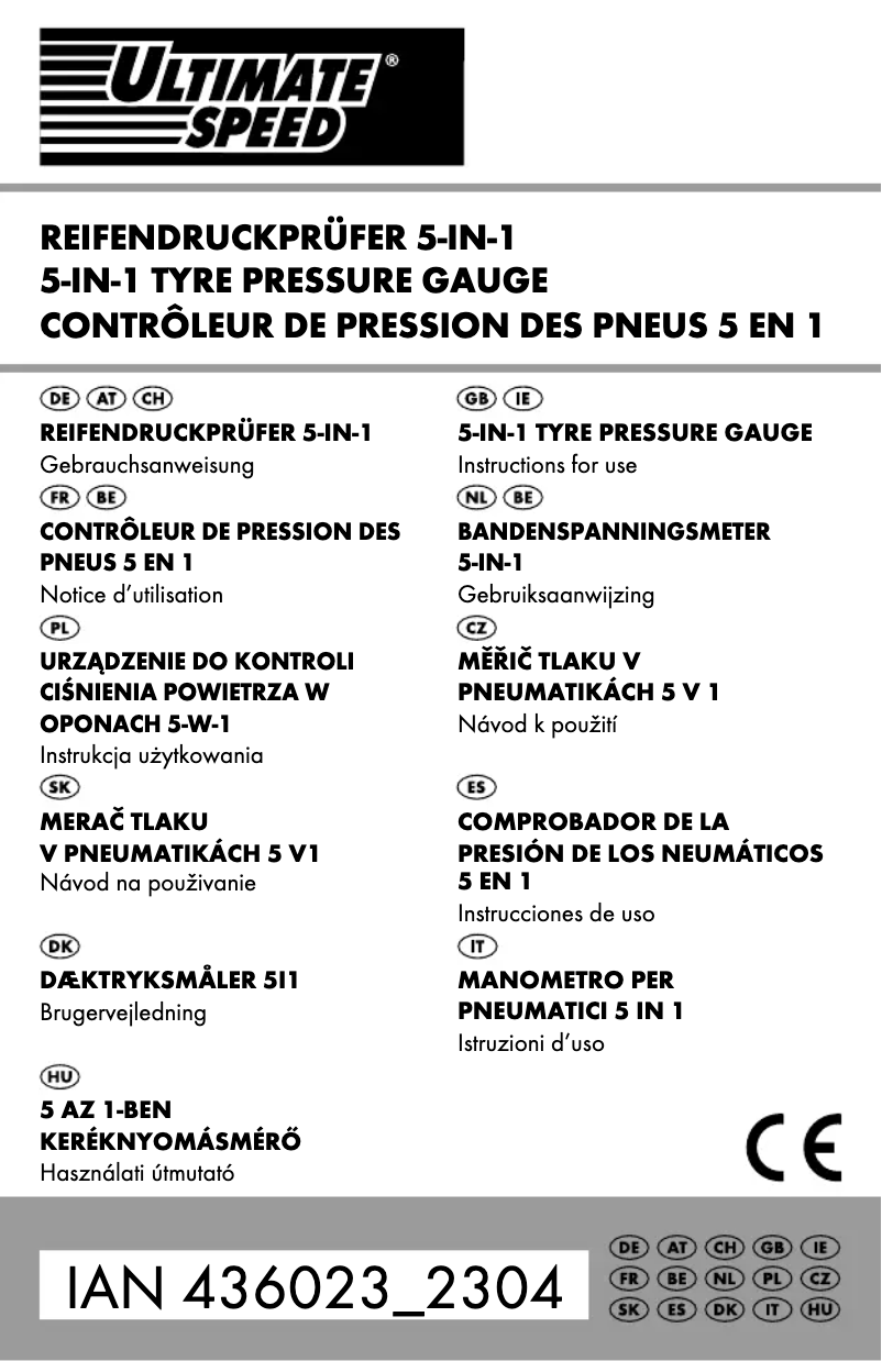 Page n°1 - Manuel utilisateur Ultimate Speed IAN 436023