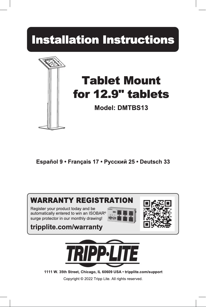 Página 1 del manual Manual de usuario Tripp Lite DMTBS13