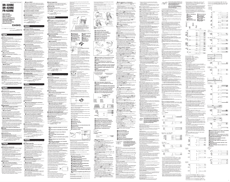 Page 1 de la notice Manuel utilisateur Casio FR-620RE