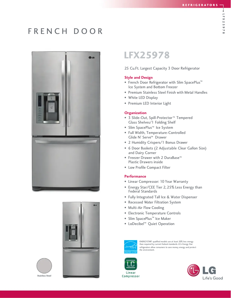 Image de la première page du manuel de l'appareil LFX25978ST