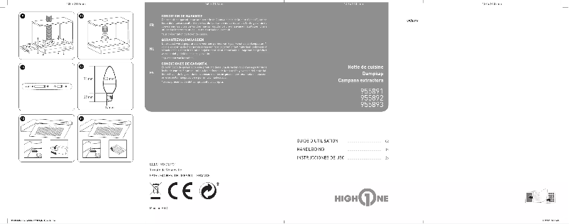 Page 1 de la notice Manuel utilisateur High One CH 60 K SIC