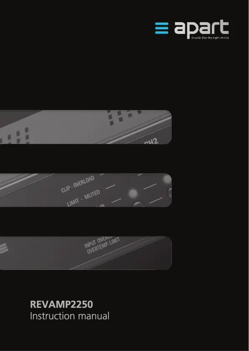 Image de la première page du manuel de l'appareil REVAMP2250