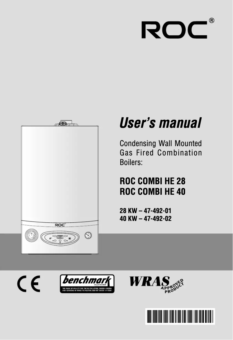 Page n°1 - Manuel utilisateur ROC Combi HE 28
