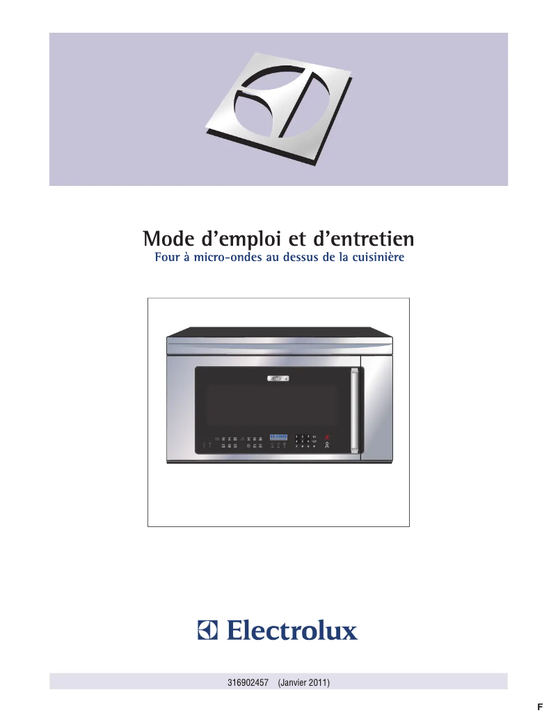 Page 1 de la notice Manuel utilisateur Electrolux EI30BM55HB