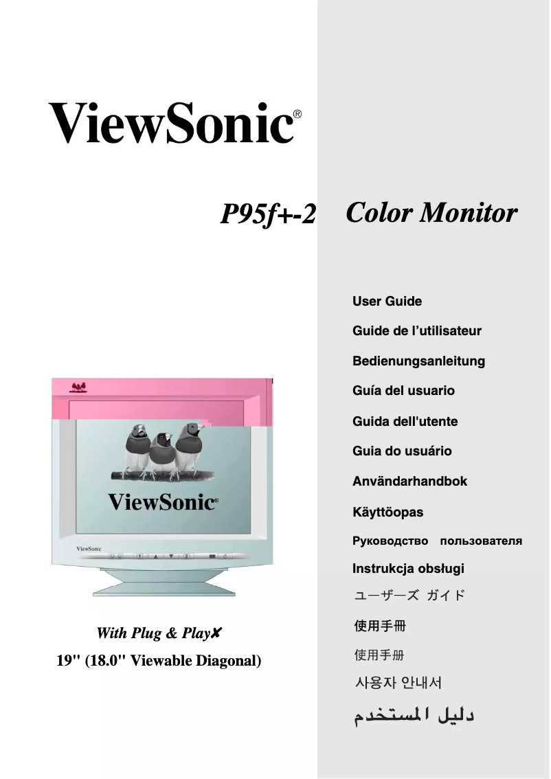 Page n°1 - Manuel utilisateur Viewsonic P95f+B