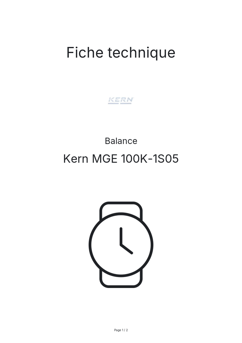 Image de la première page du manuel de l'appareil MGE 100K-1S05