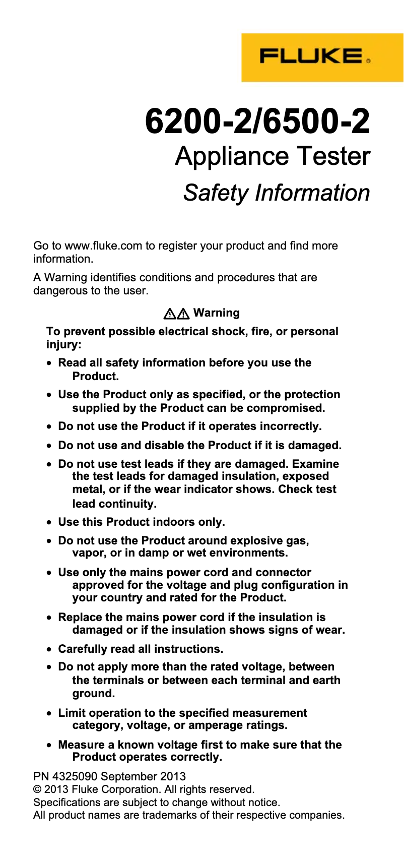 Image de la première page du manuel de l'appareil 6200-2