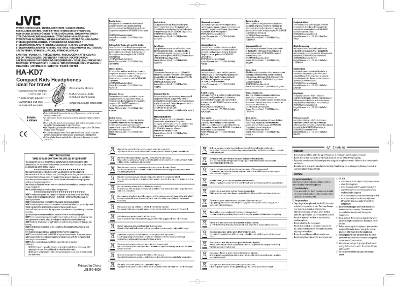 Page n°1 - Manuel utilisateur JVC HA-KD7