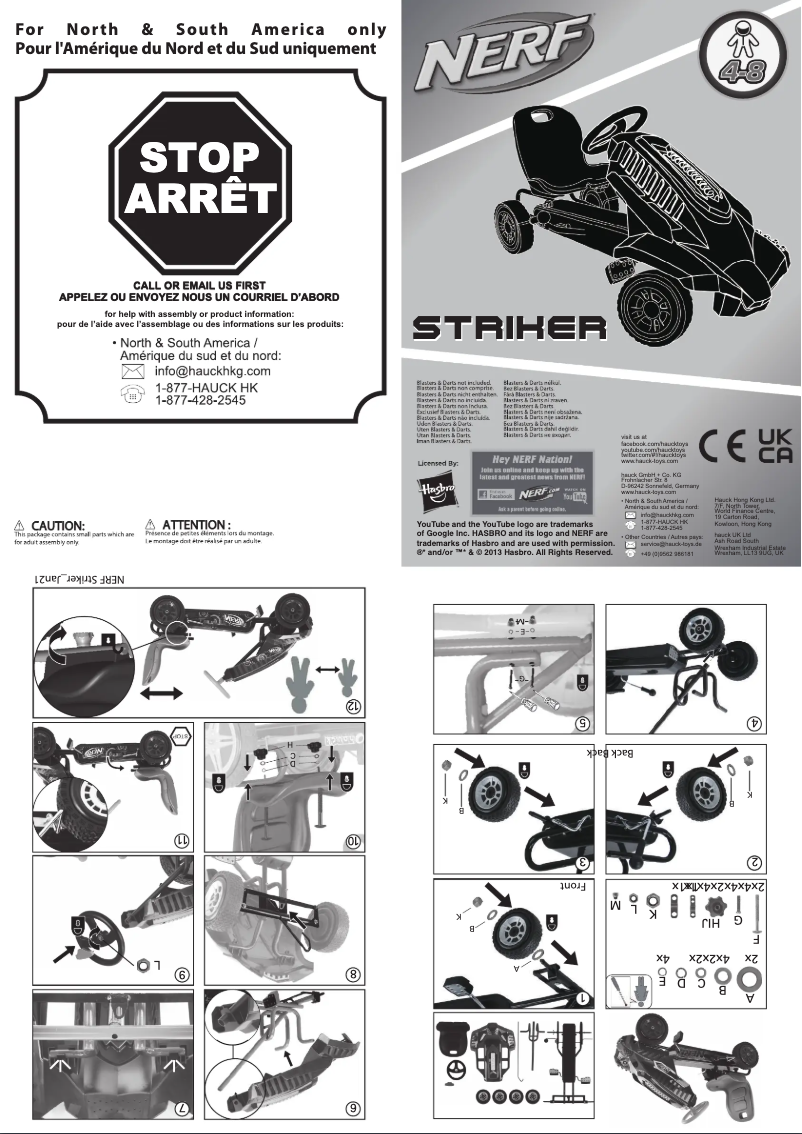 Page n°1 - Manuel utilisateur Hauck Nerf Striker