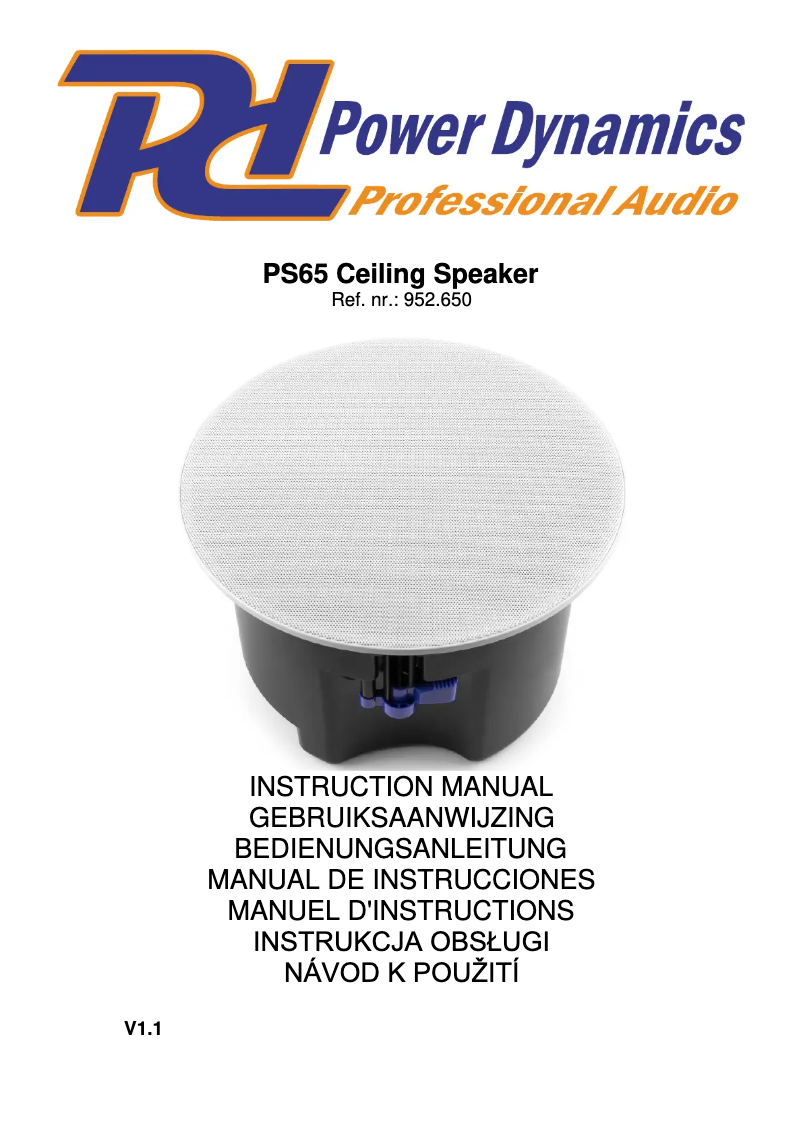 Page n°1 - Manuel utilisateur Power Dynamics PS65