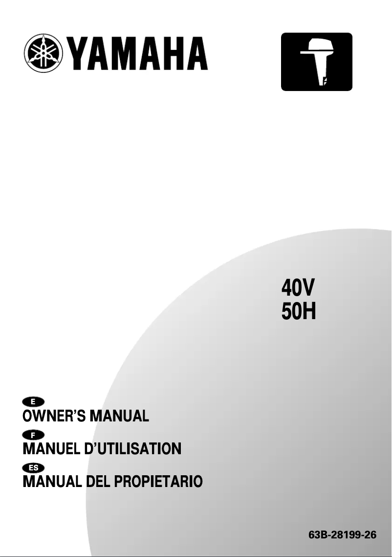 Page 1 de la notice Manuel utilisateur Yamaha 50H (2000)
