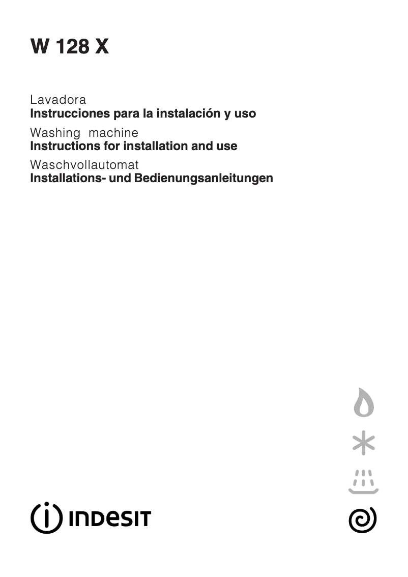 Page n°1 - Manuel utilisateur Indesit W 128 x