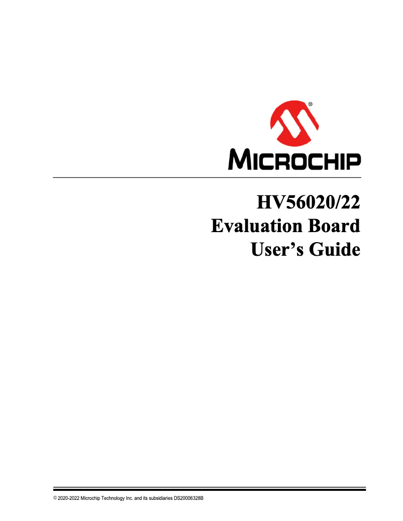 Página 1 del manual Manual de usuario Microchip HV56022