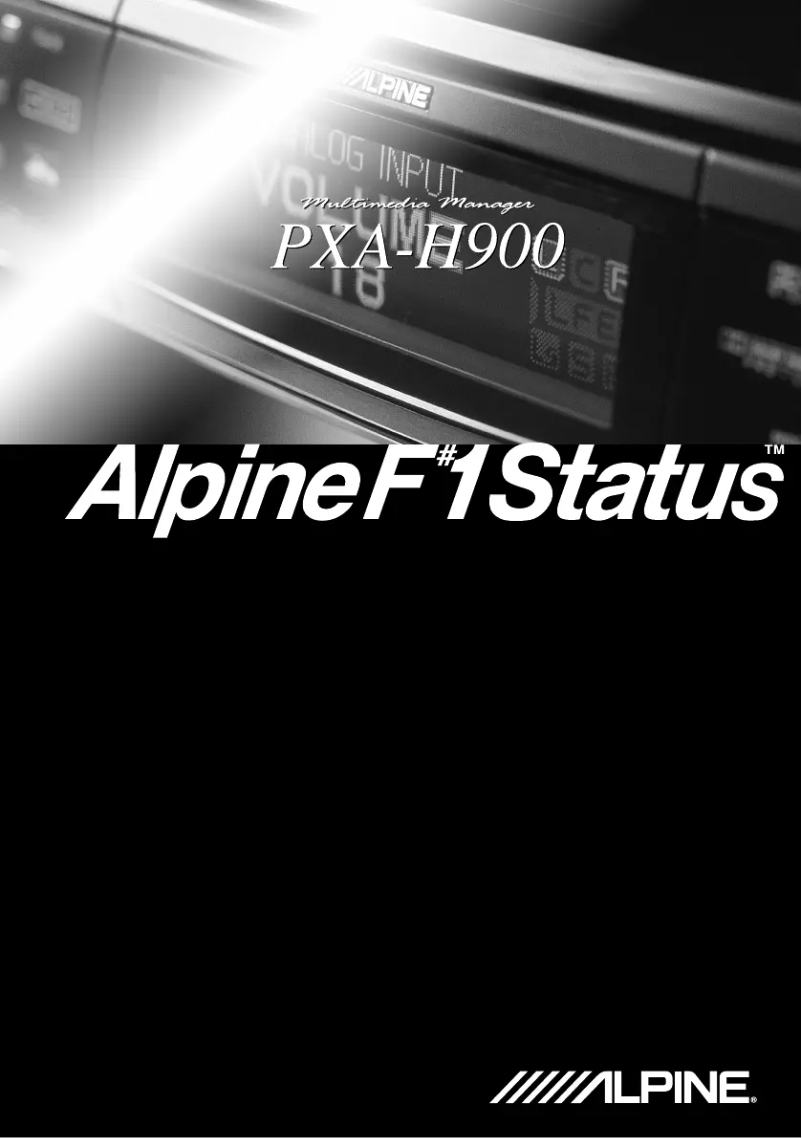 Page n°1 - Manuel utilisateur Alpine PXA-H900