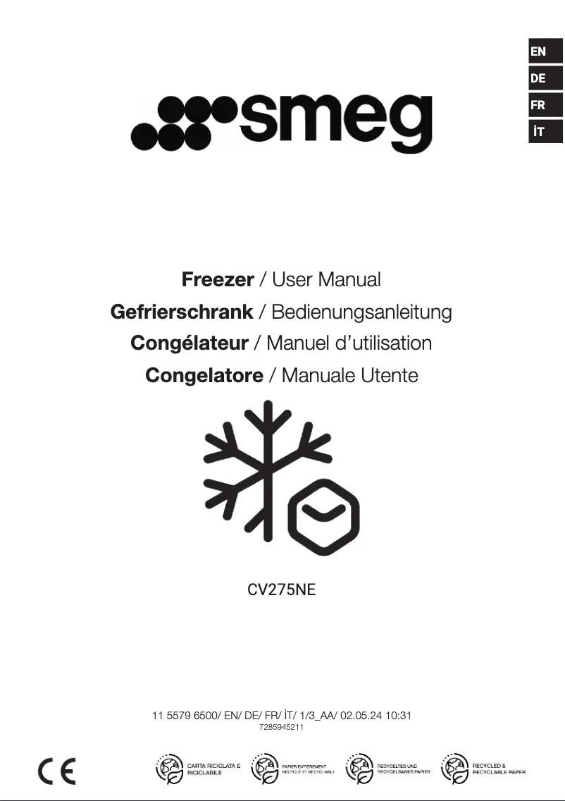 Image de la première page du manuel de l'appareil CV275NE