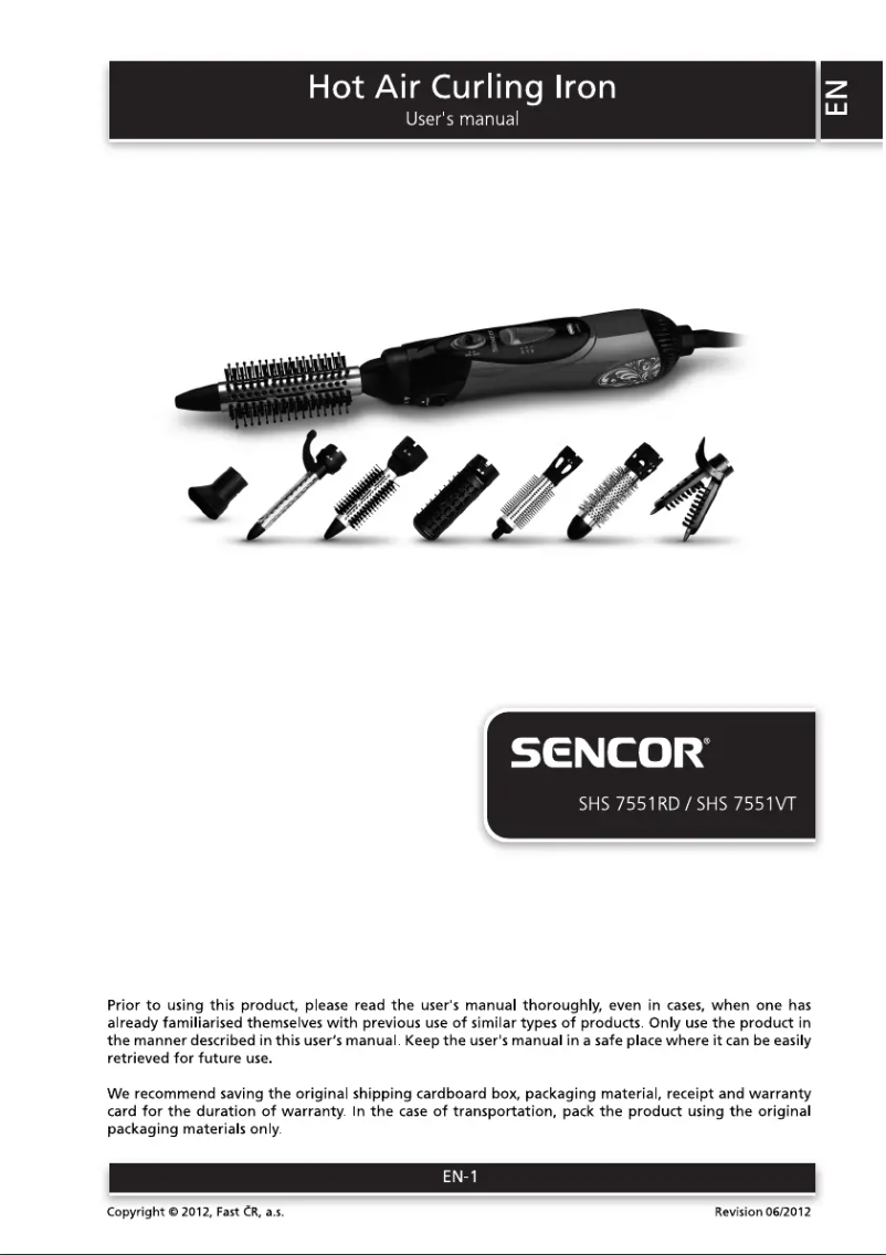 Page 1 de la notice Manuel utilisateur Sencor SHS 7551RD