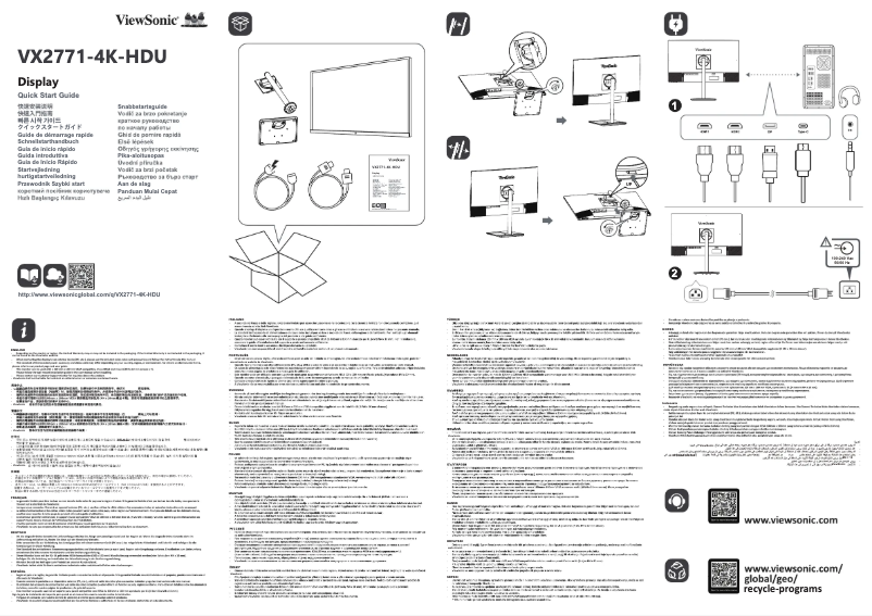 Página 1 del manual Manual de usuario Viewsonic VX2771-4K-HDU