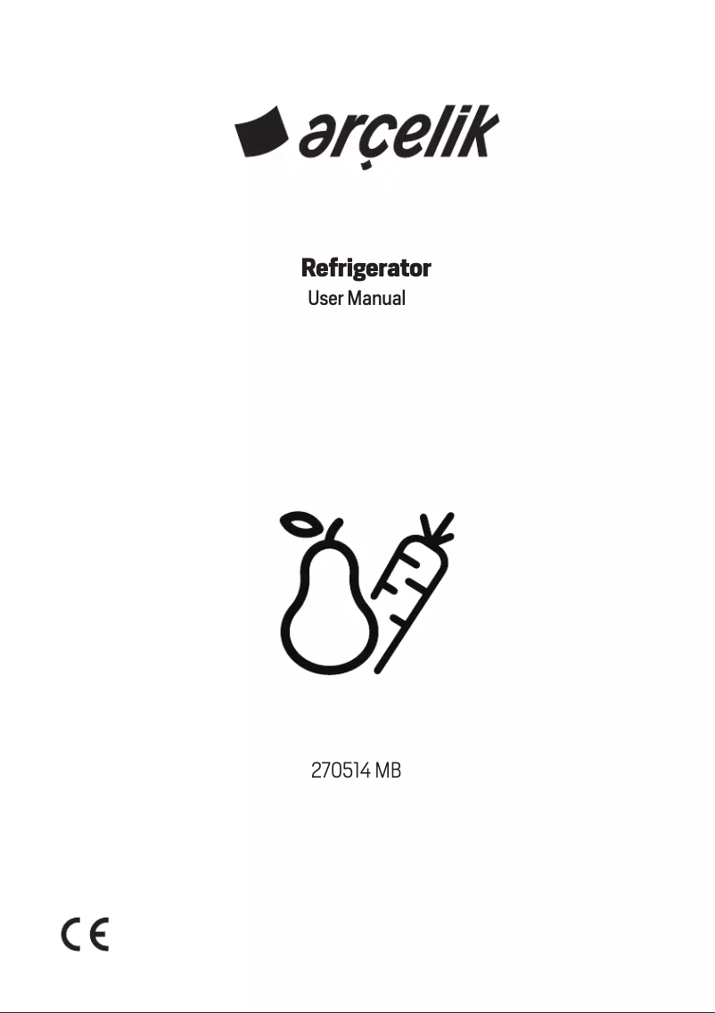 Page 1 de la notice Manuel utilisateur Arçelik 270514 MB