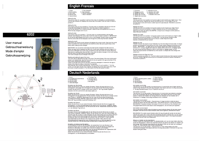 Page n°1 - Manuel utilisateur Davis 6202