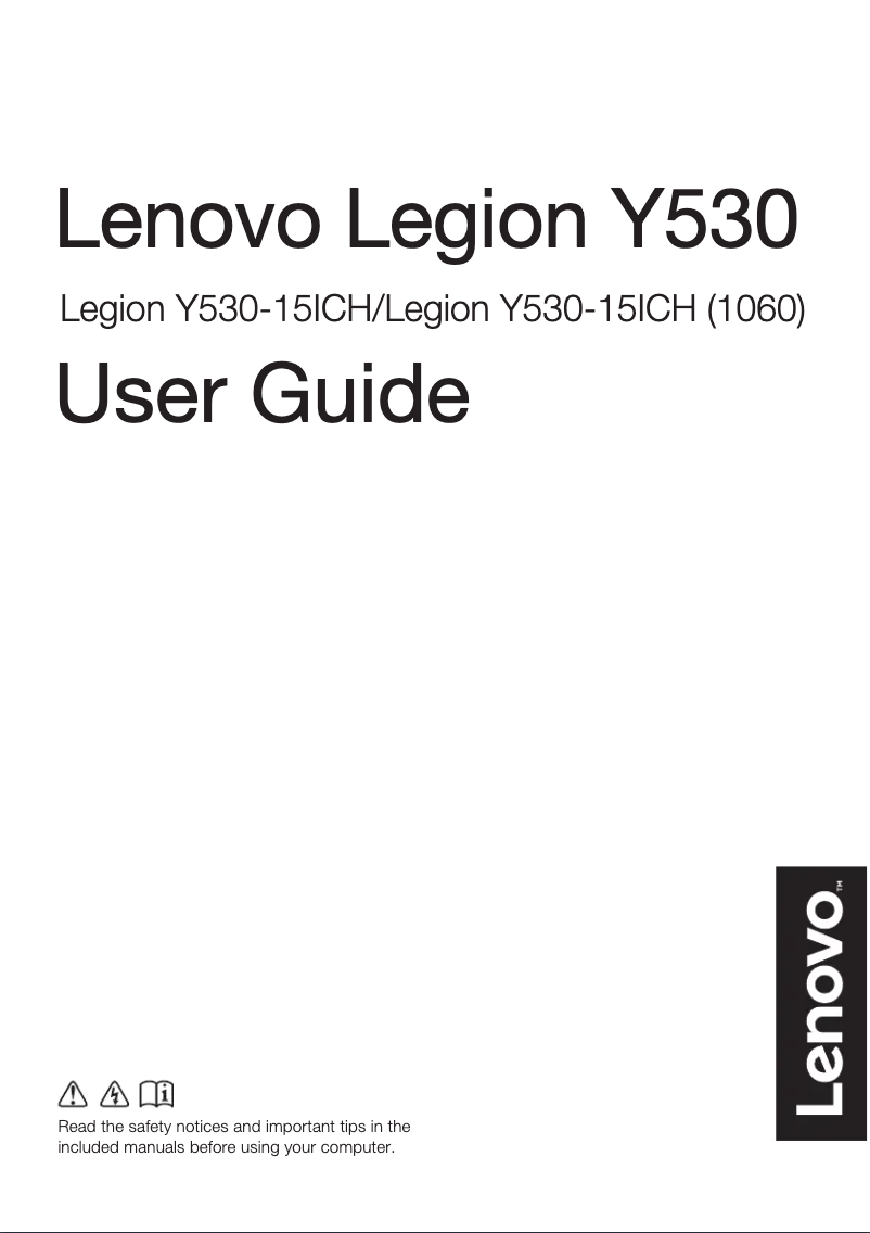 Página 1 del manual Manual de usuario Lenovo Legion Y530