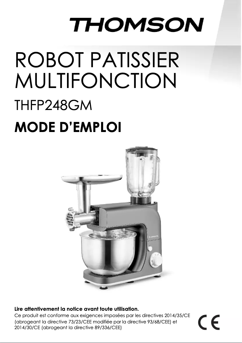 Image de la première page du manuel de l'appareil THFP248GM