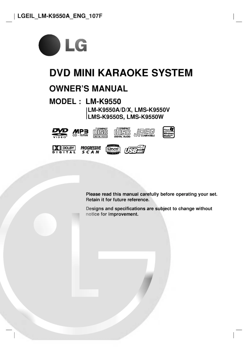 Page 1 de la notice Manuel utilisateur LG LM-K9550A
