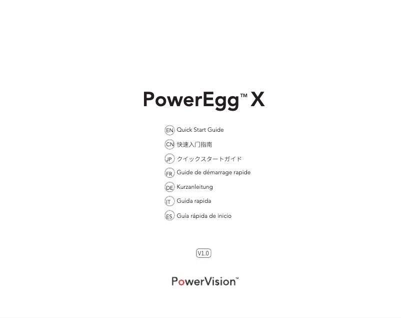 Page 1 de la notice Manuel utilisateur PowerVision PowerEgg X