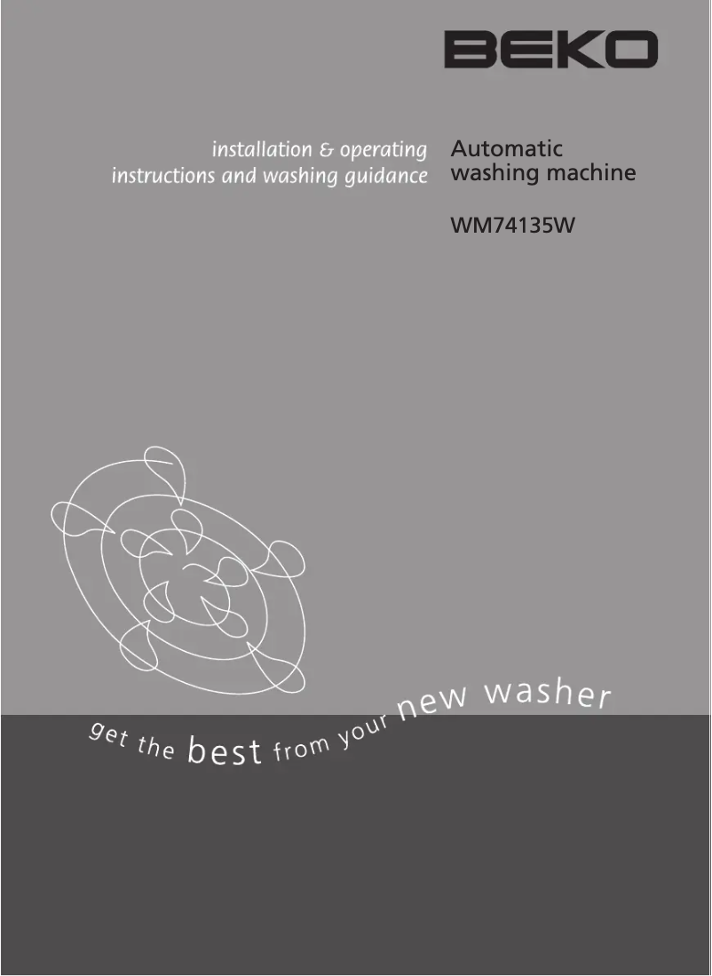 Page n°1 - Manuel utilisateur Beko WM 74135 W