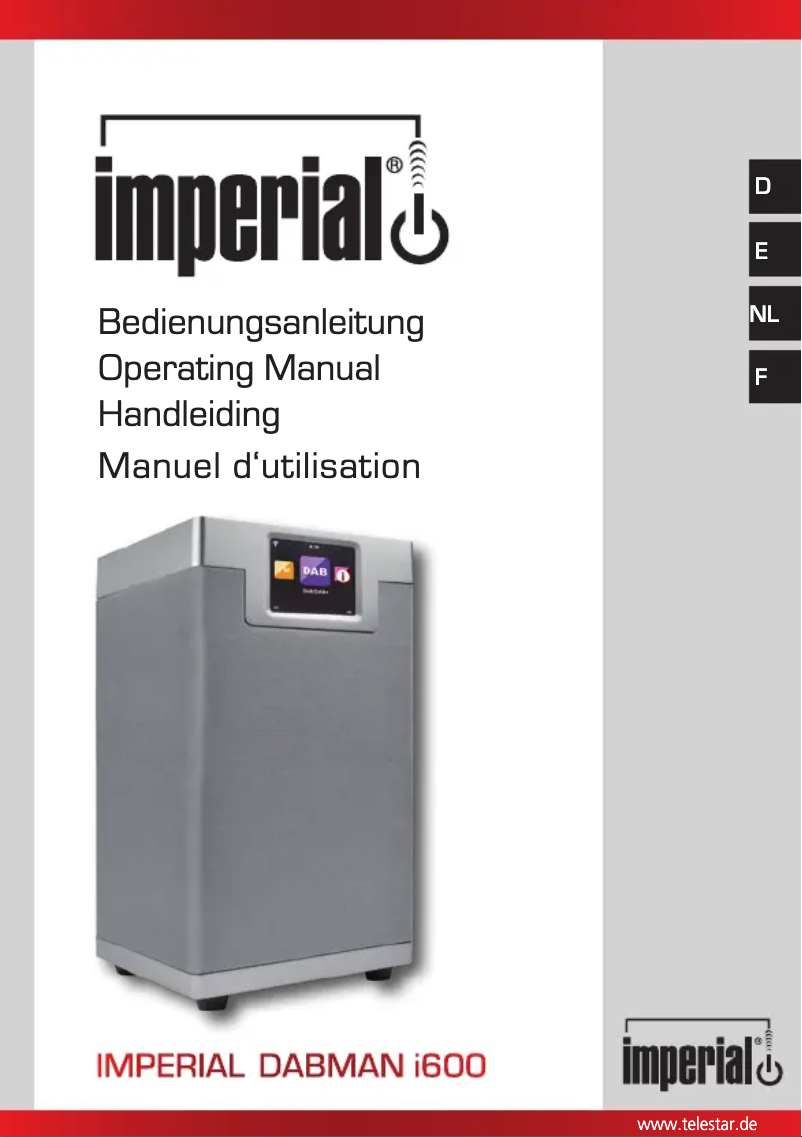 Page 1 de la notice Manuel utilisateur Imperial DABMAN i600