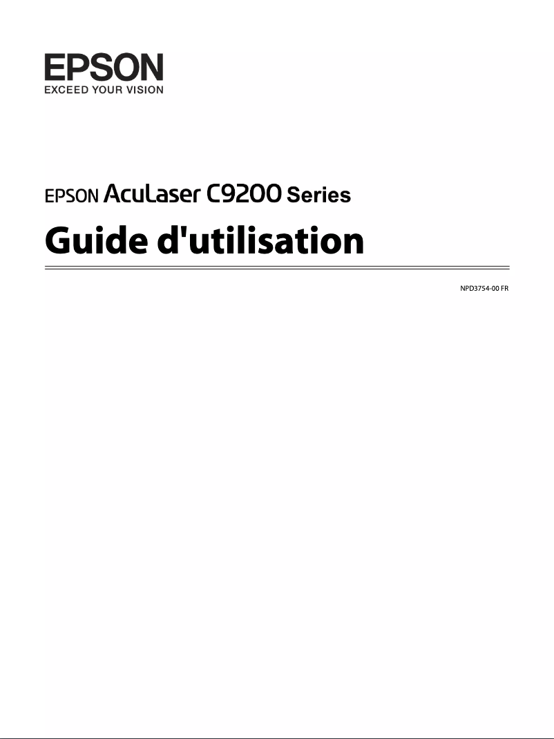 Image de la première page du manuel de l'appareil AcuLaser C9200N