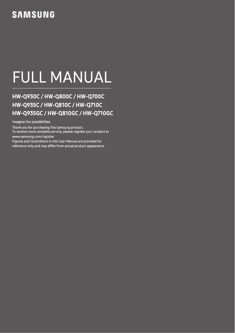 Page n°1 - Manuel utilisateur Samsung HW-Q930C