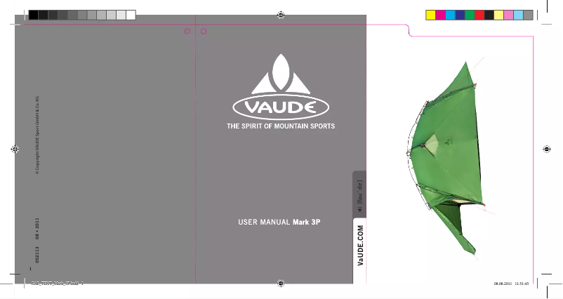 Page n°1 - Manuel utilisateur Vaude Mark 3P