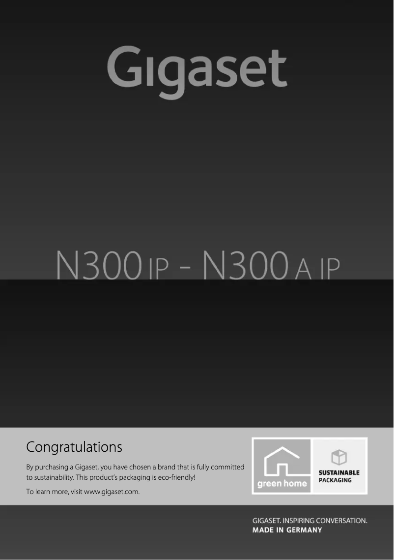 Page n°1 - Manuel utilisateur Gigaset N300 IP