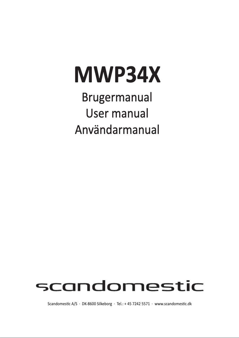 Page n°1 - Manuel utilisateur Scancool MWP34X